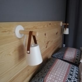 Nordic Wooden Hanging Wall Lamp photo review