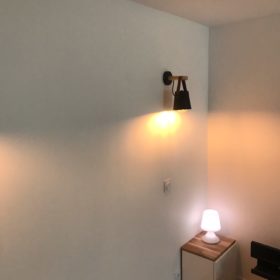 Nordic Wooden Hanging Wall Lamp photo review